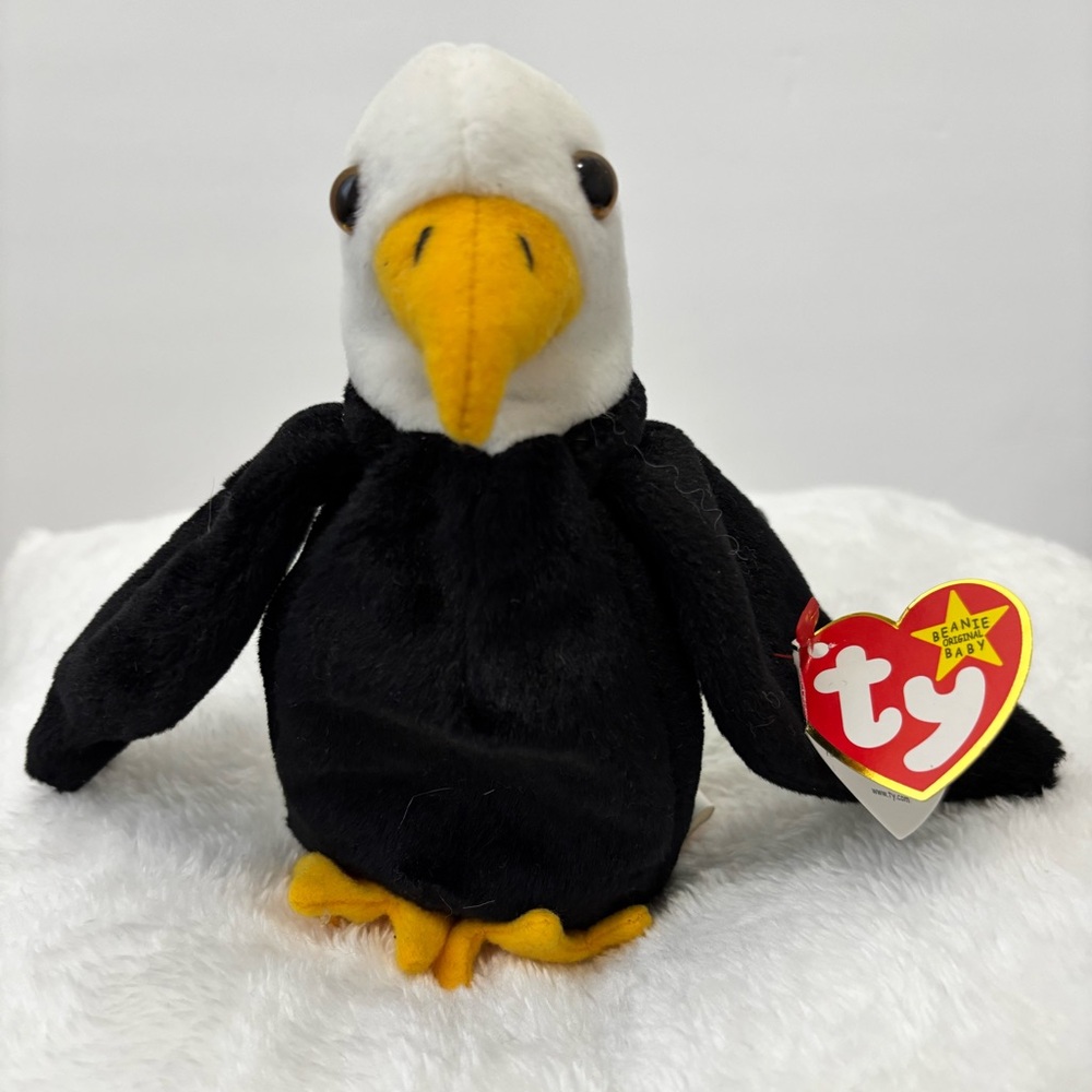 Ty Beanie Baby “Baldy” Black/NWT